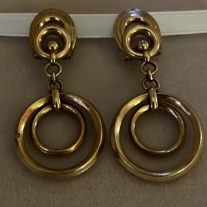 Clip on Vintage Amerikaner AD Gold Plated Earrings